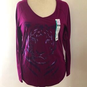 Hanes Berry Bright Tiger Long Sleeve Tee